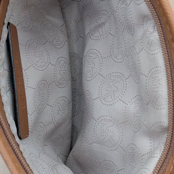 MICHAEL KORS Kempton Nylon Blue Brown Wristlet Pouch Wallet Small Purse . - Picture 9 of 12